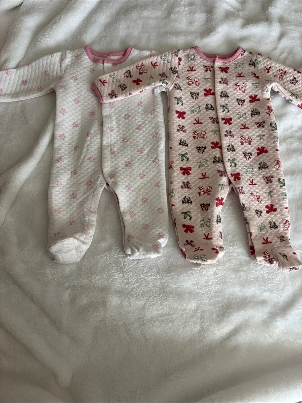 4 Baby Girl Holiday PJs Size 6-9 Months
